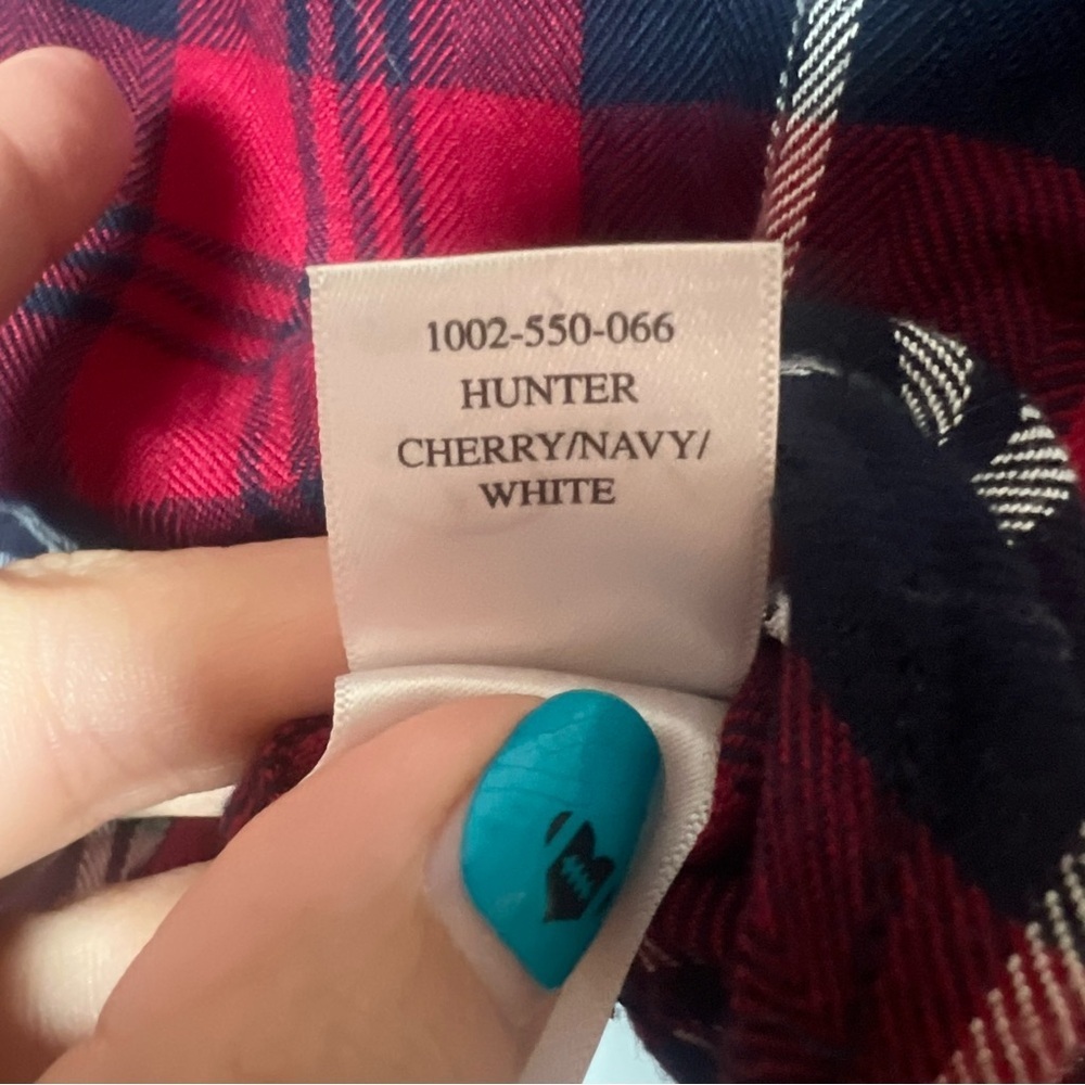 Rails Hunter Plaid Button Up Shirt Cherry Navy White Size XS Soft - Picture 12 of 12